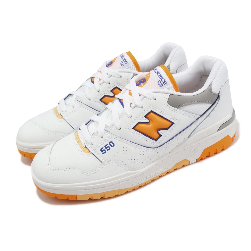 New Balance 休閒鞋 550 男鞋 女鞋 白 夕陽橘 橙黃 復古 IU 李知恩 NB 紐巴倫 情侶鞋 BB550WTO-D