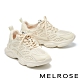 休閒鞋 MELROSE 潮流時尚異材質拼接綁帶造型厚底老爹休閒鞋－米 product thumbnail 1