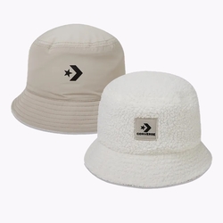 CONVERSE SHERPA REVERSIBLE BUCKET HAT 保暖帽 漁夫帽 雙面帽 男帽 女帽 米白-10025808-A01