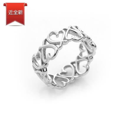 二手品 Tiffany&Co. loving heart 12個愛心 925純銀戒指