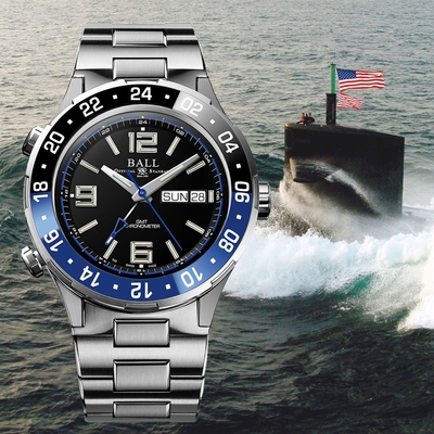 BALL 波爾 Marine GMT系列 限量 鈦 天文台認證200米潛水陶瓷機械腕錶 送禮推薦-40mm DG3030B-S1CJ-BK
