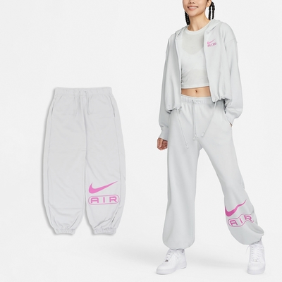 Nike 長褲NSW Woven 女款黑白中腰寬鬆束口窄管慢跑運動褲子CJ7347-010