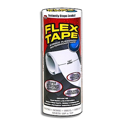 美國FLEX TAPE強固型修補膠帶-12吋寬版（白色）