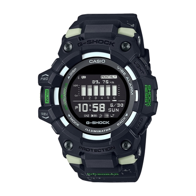 CASIO卡西歐 G-SHOCK 藍牙 城市夜跑 夜光迷彩 運動系列 GBD-100LM-1_49.3mm