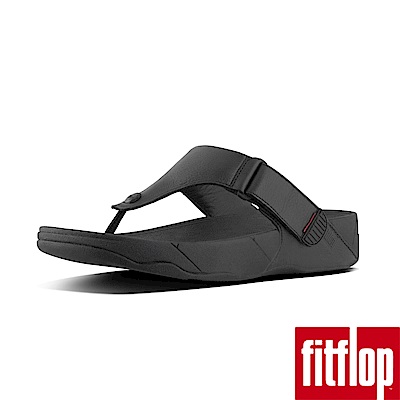 FitFlop TRAKK II LEATHER TOE-THONG-靚黑