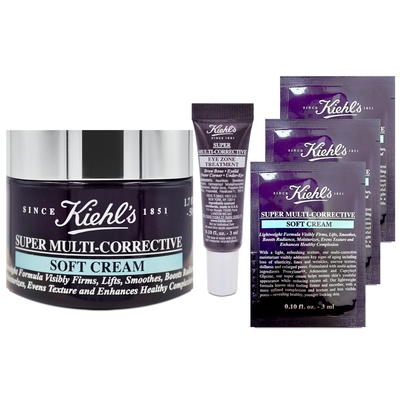 KIEHLS契爾氏 超進化無油抗老乳霜 50ml 加贈3ml*3+超進化全能新生超級眼霜3ml