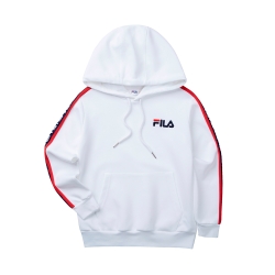 FILA KIDS #肆意極線 長袖連帽T恤-白色 1TET-8425-WT