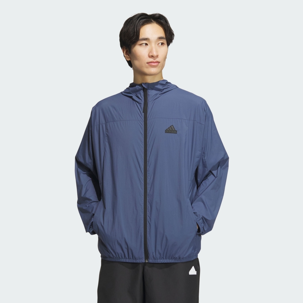 adidas 愛迪達 外套 男款 運動連帽外套 TH LW WV JKT 藍 IT3941