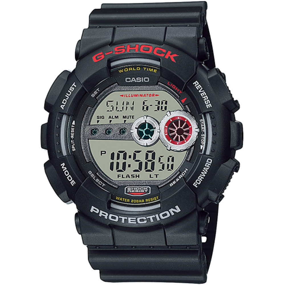 CASIO卡西歐 G-SHOCK 強悍菱格壓紋造型錶(GD-100-1A)