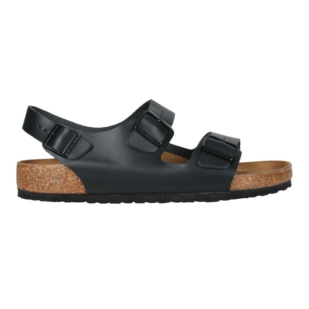 BIRKENSTOCK MILANO BS 男女足跡舒適拖鞋-海邊 沙灘 勃肯 034191 黑