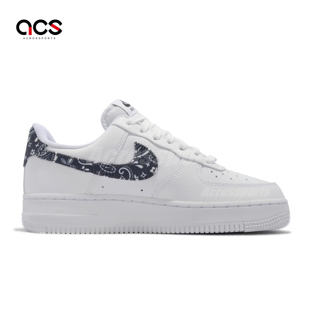 Nike 休閒鞋W Air Force 1 07 ESS 女鞋變形蟲Paisley 腰果花白黑