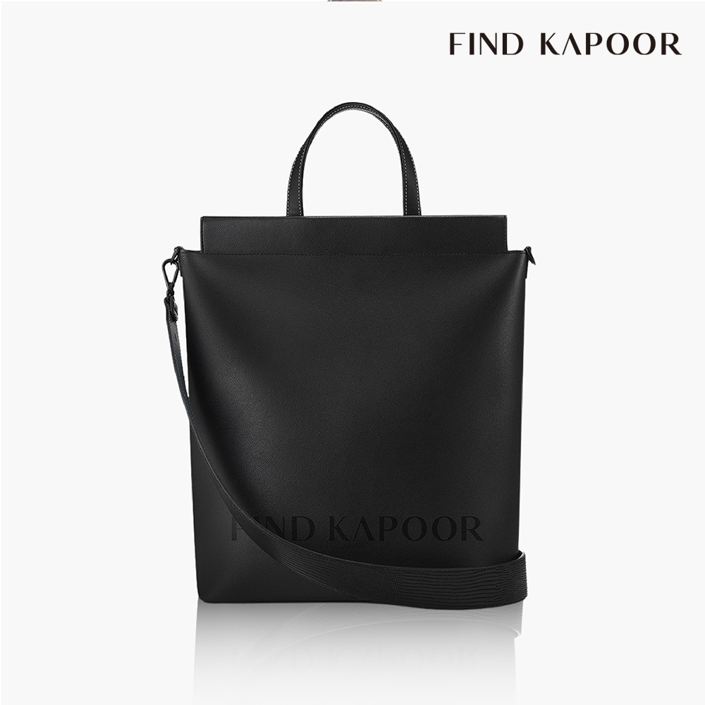 FIND KAPOOR TOTE 30 字母系列蜥蜴壓紋托特包- 黑色