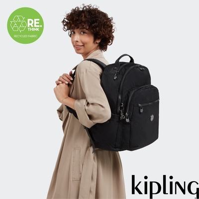 Kipling 經典百搭黑機能手提後背包-SEOUL