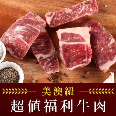 (任選)享吃肉肉-美澳紐超值福利牛肉1包(500g±5%/包)