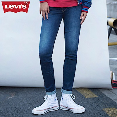 Levis 女款 721 高腰緊身窄管 亞洲版型 彈性牛仔長褲