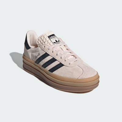 adidas 愛迪達 休閒鞋 女鞋 運動鞋 厚底 麂皮 三葉草 GAZELLE BOLD W 霧粉 IE0429