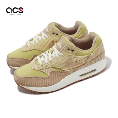 Nike 休閒鞋 Wmns Air Max 1 SE 女鞋 黃 Buff Gold 氣墊 燈芯絨 麂皮 運動鞋 FB8451-700