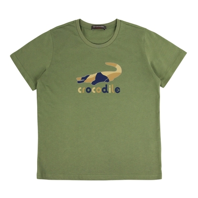 Crocodile Junior小鱷魚童裝- 經典鱷魚拚色印圖T恤 ( C65412-43 小碼款)