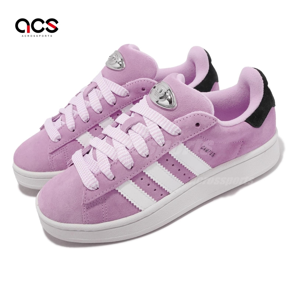 adidas 休閒鞋 Campus 00s W 女鞋 莓粉 黑 麂皮 復古 三葉草 愛迪達 HP6395