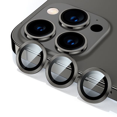 IN7  iPhone 15 Pro/15 Pro Max 金屬框玻璃鏡頭膜 手機鏡頭保護貼(1組3片)