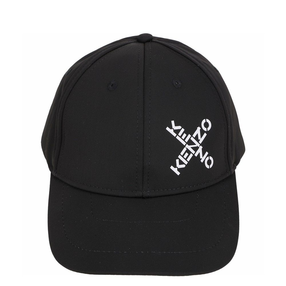 KENZO Sport 印花字母尼龍棒球帽(黑色)