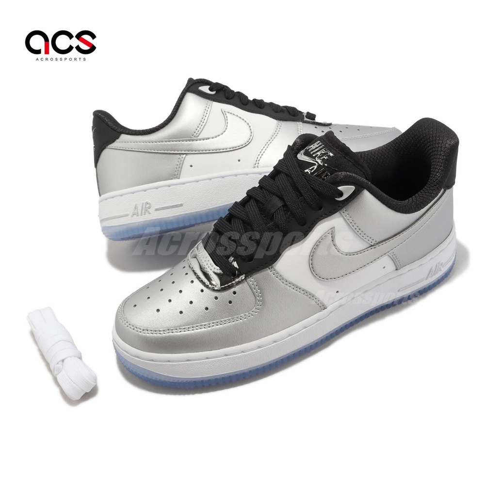 Nike Wmns Air Force 1 07 SE 女鞋銀黑冰底金屬感AF1 DX6764-001