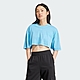 adidas 愛迪達 上衣 女款 短袖上衣 運動 三葉草 ESS+ CROP TEE 藍 IR5994 product thumbnail 1