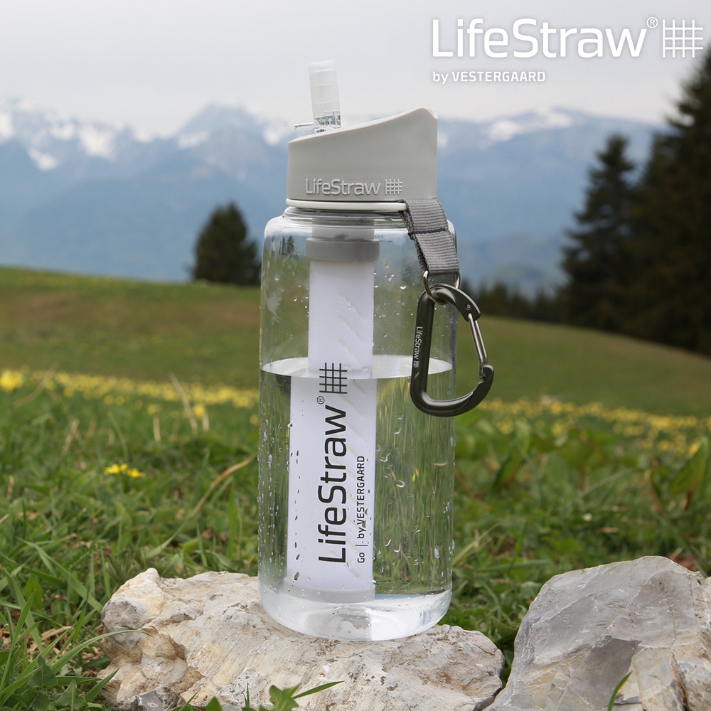 LifeStraw Go 二段式過濾生命淨水瓶 1L｜透明色