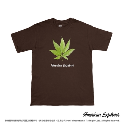 American Explorer 美國探險家 印花T恤(客製商品無法退換) 圓領 美國棉 圖案 T-Shirt 獨家設計款 棉質 短袖 (葉子)