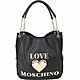 LOVE MOSCHINO 愛心金色字母鍊帶肩背托特包(黑色) product thumbnail 1