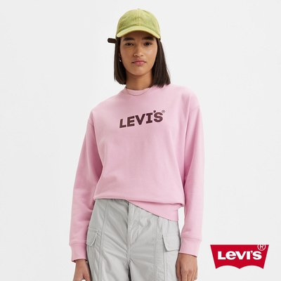 Levis 女款 寬鬆版大學T /  深色Logo /