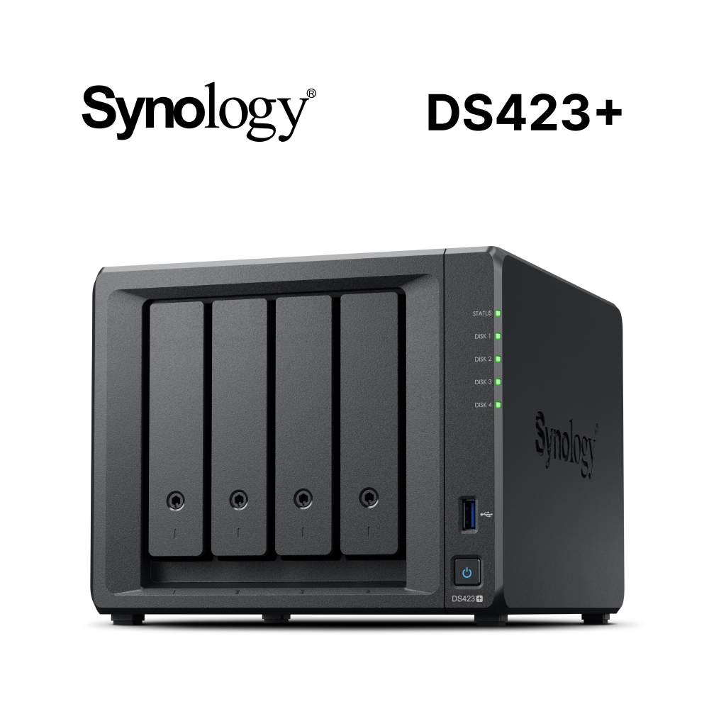 Synology 群暉科技 DS423+ NAS 含 WD 紅標 Pro 18TB 4顆