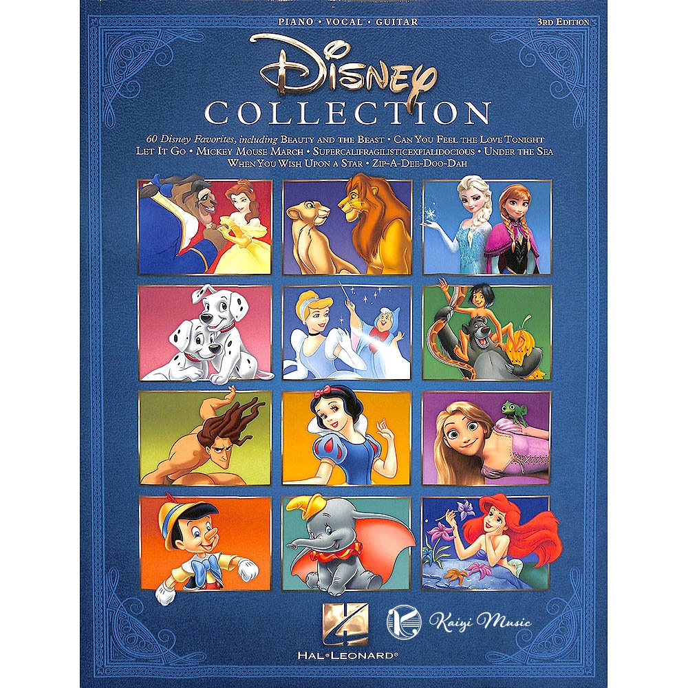 【凱翊︱HL】迪士尼金曲樂譜 鋼琴/吉他/人聲 第3版The Disney Collection – 3rd Edition