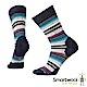 SmartWool 女 瑪格麗特紋中長襪  深海軍藍 product thumbnail 1