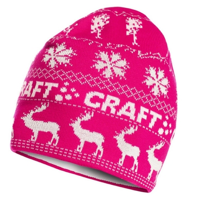瑞典 Craft INGE HAT 英奇帽.彈性透氣保暖針織羊毛帽.毛線帽_桃紅