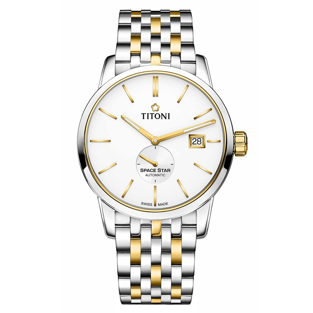 TITONI 梅花錶 天星系列 簡約小秒盤機械腕錶 40mm / 83638SY-606