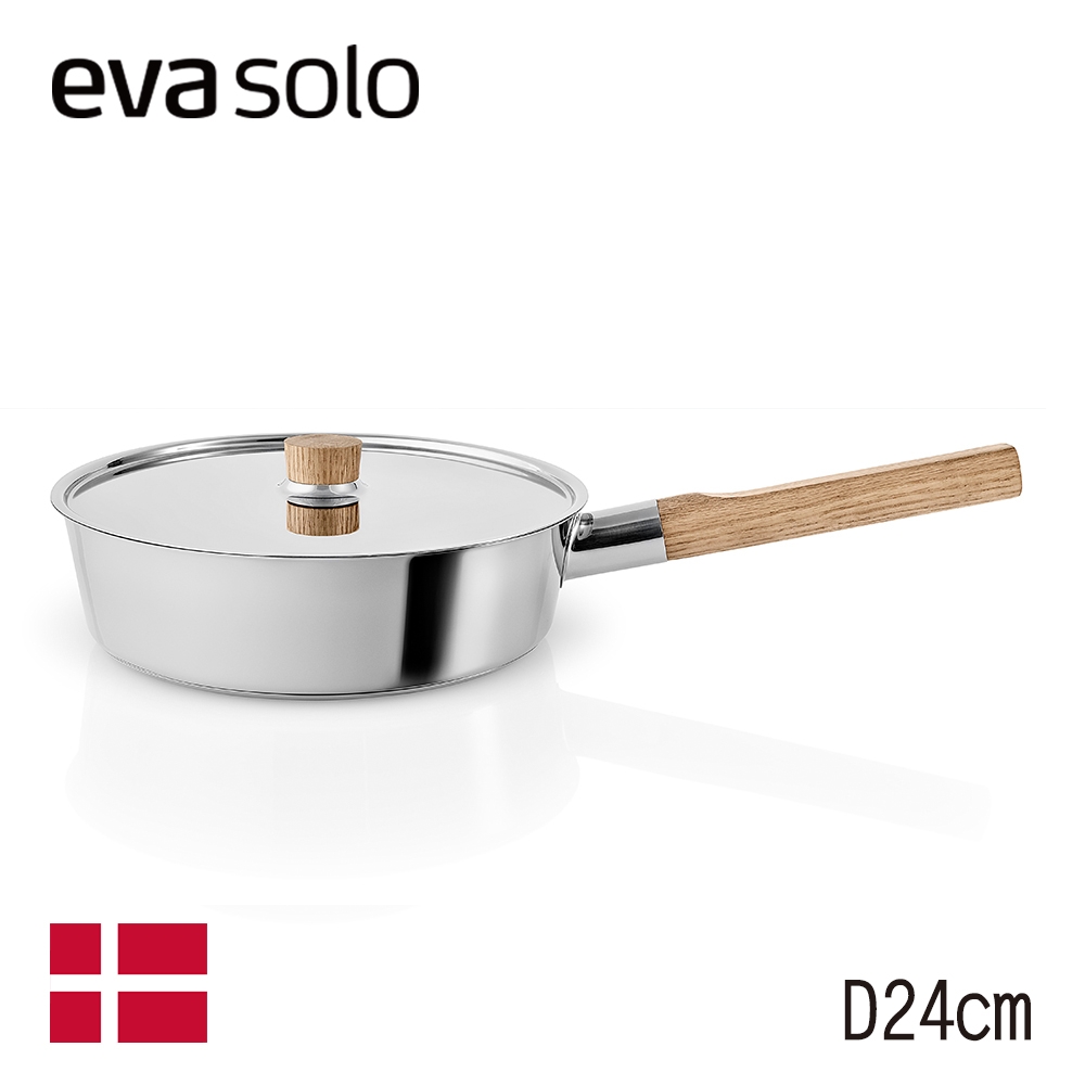 【Eva Solo】丹麥Nordic Kitchen不鏽鋼平底鍋附蓋D24cm