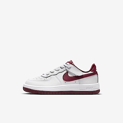 Nike Force 1 Low Easyon PS [FN0237-105] 中童 休閒鞋 運動 皮革 魔鬼氈 白深紅