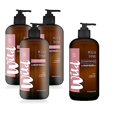 Wild Hair Care 有機髮 專業強健洗護團購組(3洗+1護)