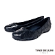 【TINO BELLINI 貝里尼】巴西進口編織娃娃鞋FWBT033A-4(深藍) product thumbnail 1
