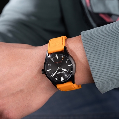 Timberland 天柏嵐 經典 TAREN系列 街頭玩色腕錶-TDWGM0029801/43mm橘色