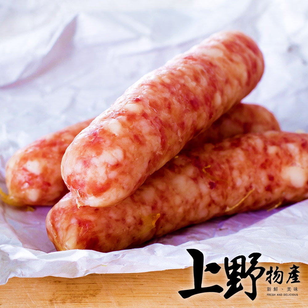 【上野物產】師兄豬後腿肉原味香腸(300g±10%/6條/包) x5包 (5包共30條) 火腿 熱狗