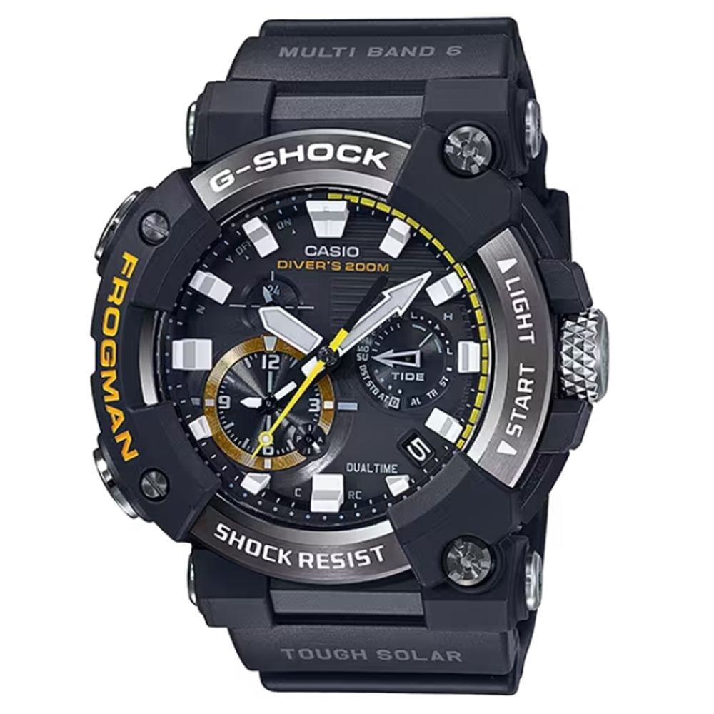 CASIO 卡西歐 G-SHOCK FROGMAN 太陽能藍芽深海蛙人潛水錶 GWF-A1000-1A_51.7mm