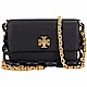 TORY BURCH Kira 經典旋釦雙鍊方包(黑色) product thumbnail 1