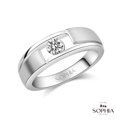 SOPHIA 蘇菲亞珠寶 - 日字 8分18K金 鑽石戒指
