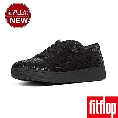 FitFlop RALLY CHEVRON-SUEDE SNEAKERS-黑色