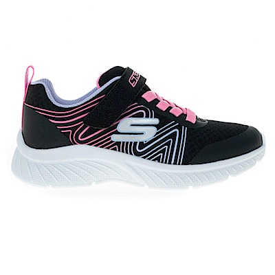 skechers microspec plus [303535lbkmt] 中大童 女童 休閒鞋 魔鬼氈 舒適 黑彩