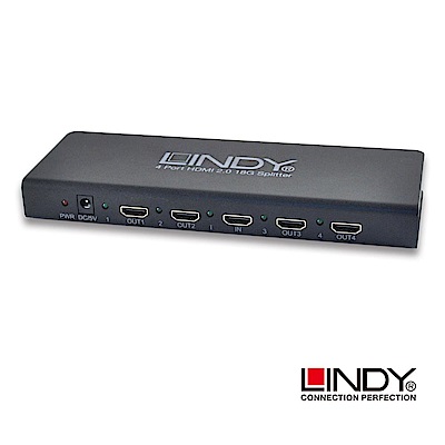 LINDY 林帝 HDMI2.0 4K@60Hz 一進四出 影像分配器 (38241)