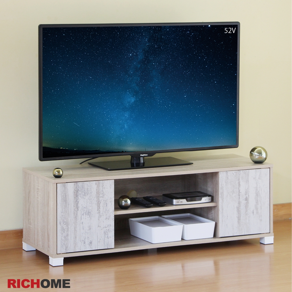 RICHOME 雙門超值電視櫃W120 × D40.3 × H40 cm