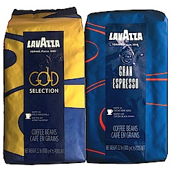 LAVAZZA GOLD金牌咖啡豆(1000g)+GRAN重味咖啡豆(1000g)